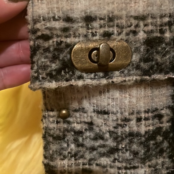 SCHULER & SONS PHILADELPHIA for Anthropologie wool plaid clutch handbag purse - Picture 4 of 6